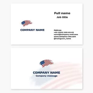 American Flag Business Card Template