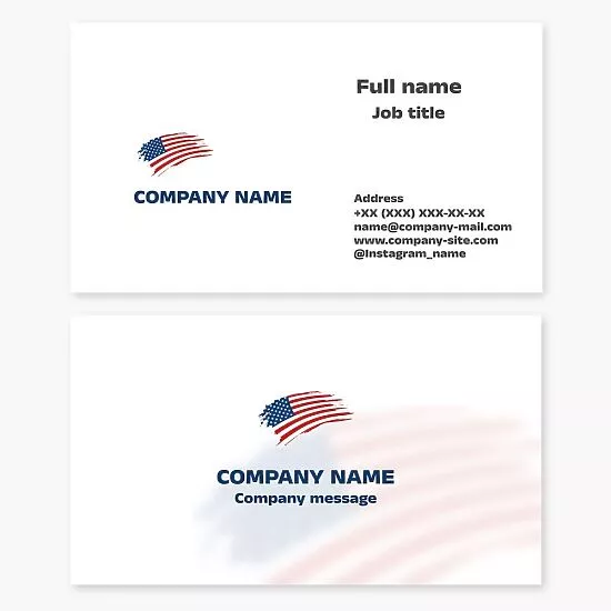 American Flag Business Card Template