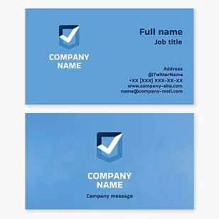 Shield Check Logo Business Card Template