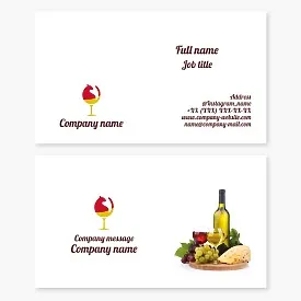 Wine business card template
