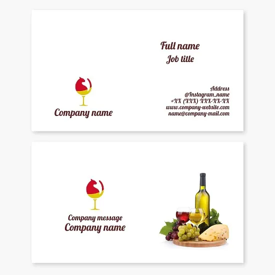 Wine business card template
