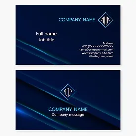 Business card template. Capital construction. Real estate.