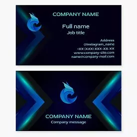 Abstract Bobcat Logo Business Card Template