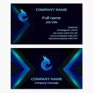 Abstract Bobcat Logo Business Card Template