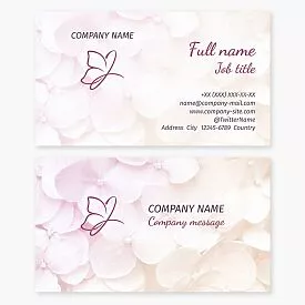 Flower Themed Business Card Template