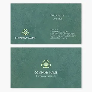 Business card template with the Eco House logo. Eco-friendly construction. Landscaping of yards and houses.