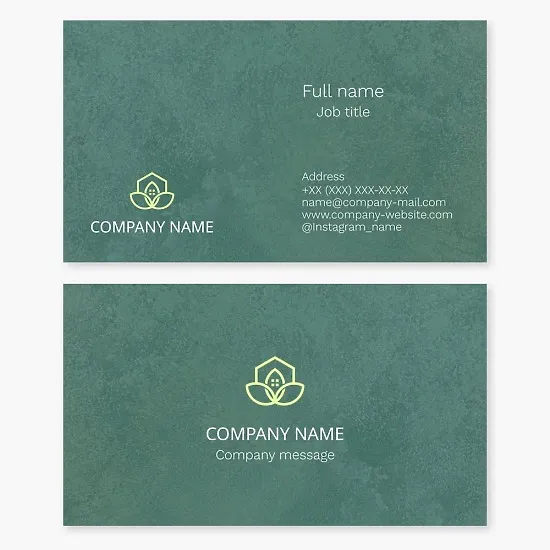 Business card template with the Eco House logo. Eco-friendly construction. Landscaping of yards and houses.
