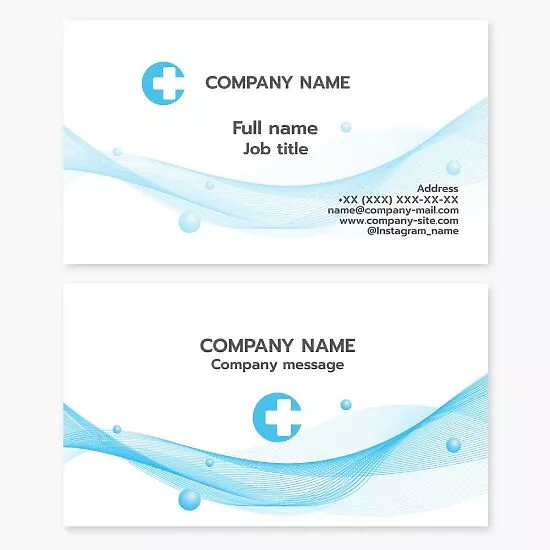 Medical Healthcare Wellness Business Card Template