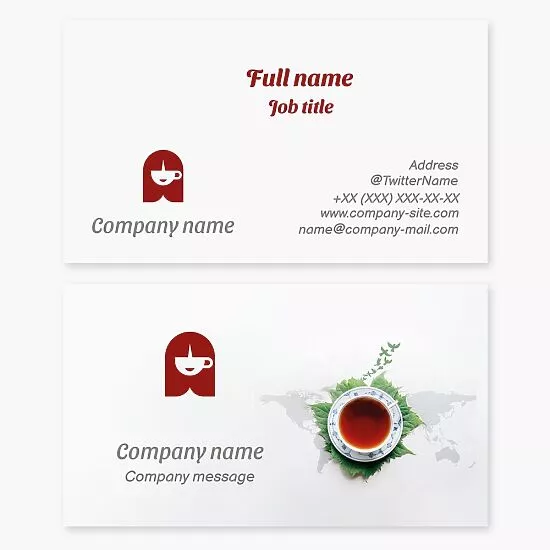 Tea Business Card Template