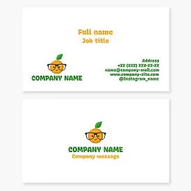 Orange with Glasses | Optometrist Business Card Template