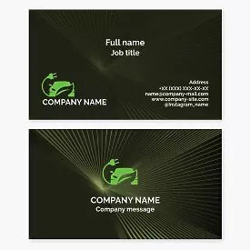 Eco Car Charging Business Card Template