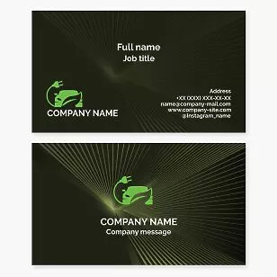 Eco Car Charging Business Card Template