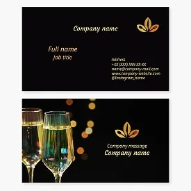 Business card template. Restaurant.