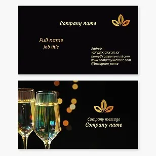 Business card template. Restaurant.