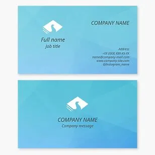 Business card template. Documents. Bird. Document flow. Accounting service.