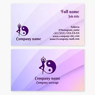 Yin Yang Yoga Business Card Template