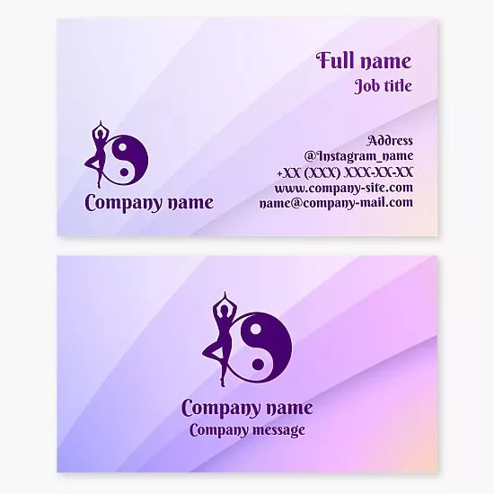 Yin Yang Yoga Business Card Template