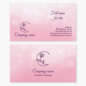 Flower business card template