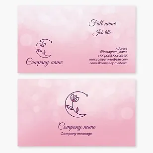 Flower business card template