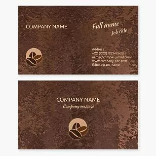 Coffee Themed Business Card Template