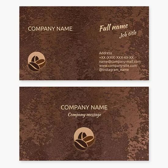 Coffee Themed Business Card Template