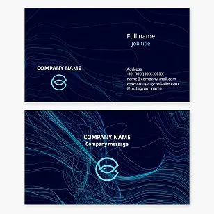 Business card template. Industrial fishing. Letter C.
