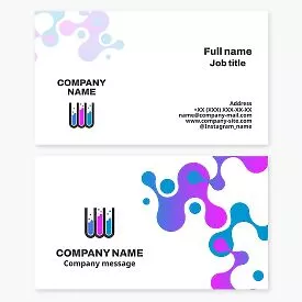 Science Research Test Tubes Business Card Template