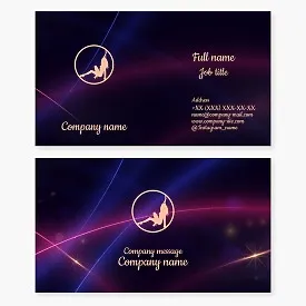 Business card template. Acrobatic troupe. Letter O.