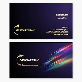 Business card template. Award production. Talent agency.