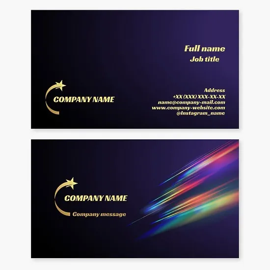 Business card template. Award production. Talent agency.