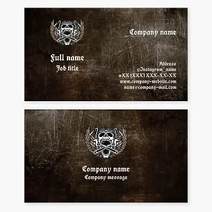 Skull Wrench Logo | Mechanic Auto Repair | Business Card Template
