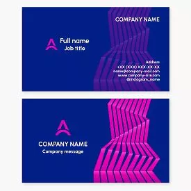 Abstract Business Card Template with Vibrant Colors