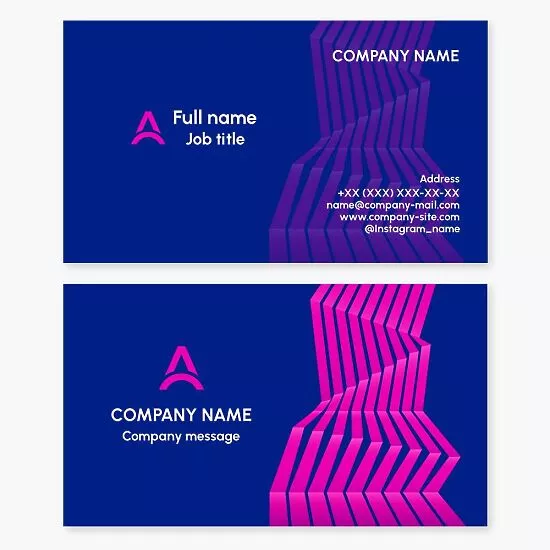 Abstract Business Card Template with Vibrant Colors