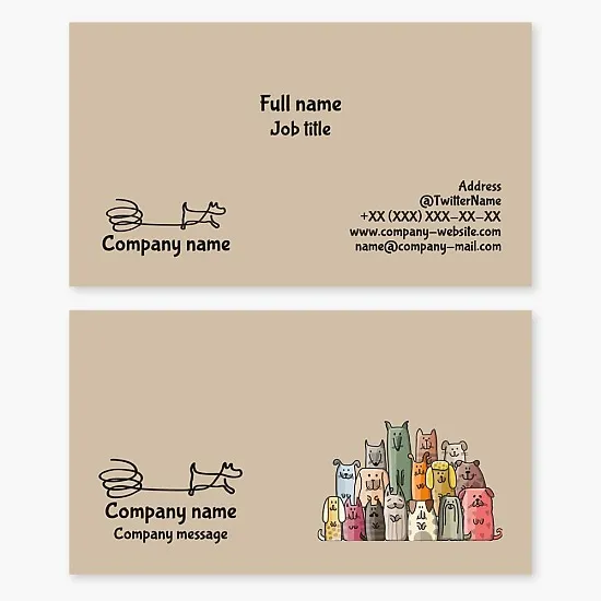 Dog Walker Business Card Template