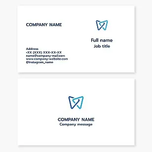 Business card template. Dentistry.