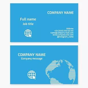 Global Network Web Date Business Card Template