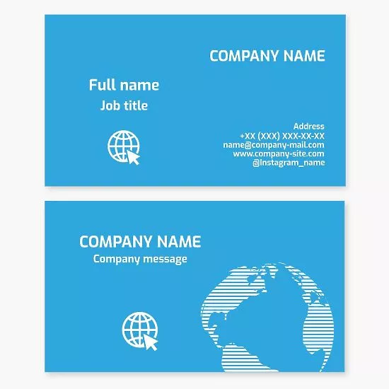 Global Network Web Date Business Card Template