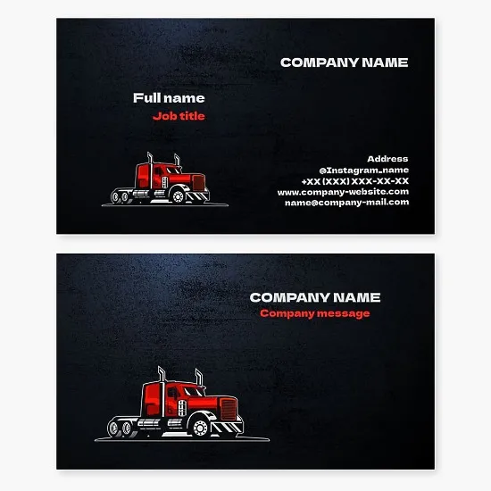 Trucker Trucking Business Card Template