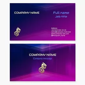 Business card template. Robotics. Manufacturing company. Computer game development.