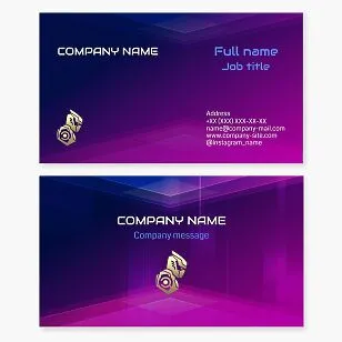 Business card template. Robotics. Manufacturing company. Computer game development.