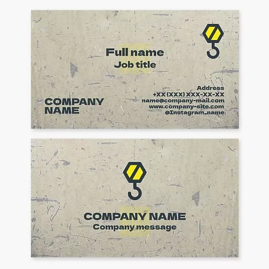 Construction Business Card Template