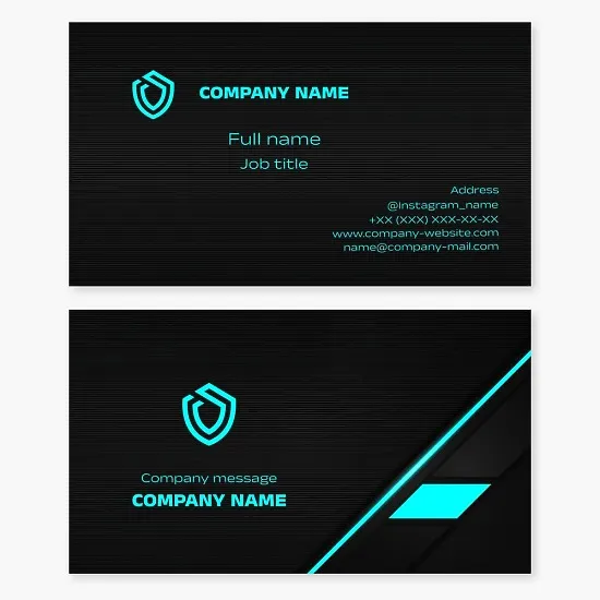 Business card template. Shield. Insurance. Security. Protection.