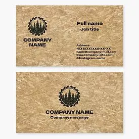 Forest Wood Sawmill Business Card Template