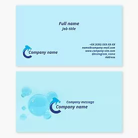 Business card template. Cleaning company. Professional cleaning and maintenance services. Sprayer.