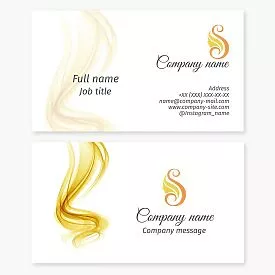 Business card template. Hair salon. Piercing. Letter S.