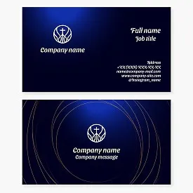Business card template. Christian church. Letter O.