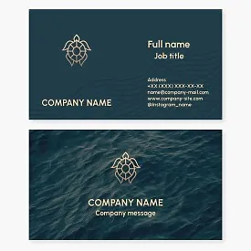 Business card template. Resort. Seaside hotel. Boat trips and travel.