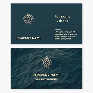 Business card template. Resort. Seaside hotel. Boat trips and travel.