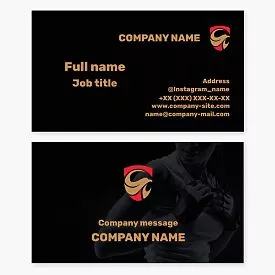 Eagle Shield Logo | Fitness Business Card Template