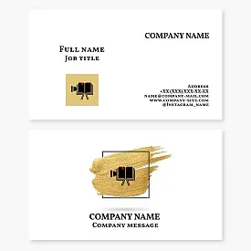 Business card template. Film scriptwriter. Video content related to literature, education, and reviews.